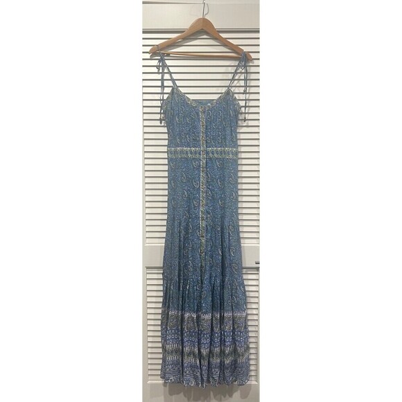 Veronica Beard Windansea Paisley Maxi Dress Blue Electric Multi Size XS NWT - Picture 4 of 12